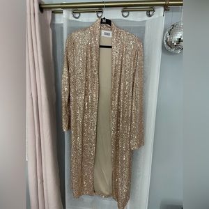 S/M New without tags sequined nude jacket